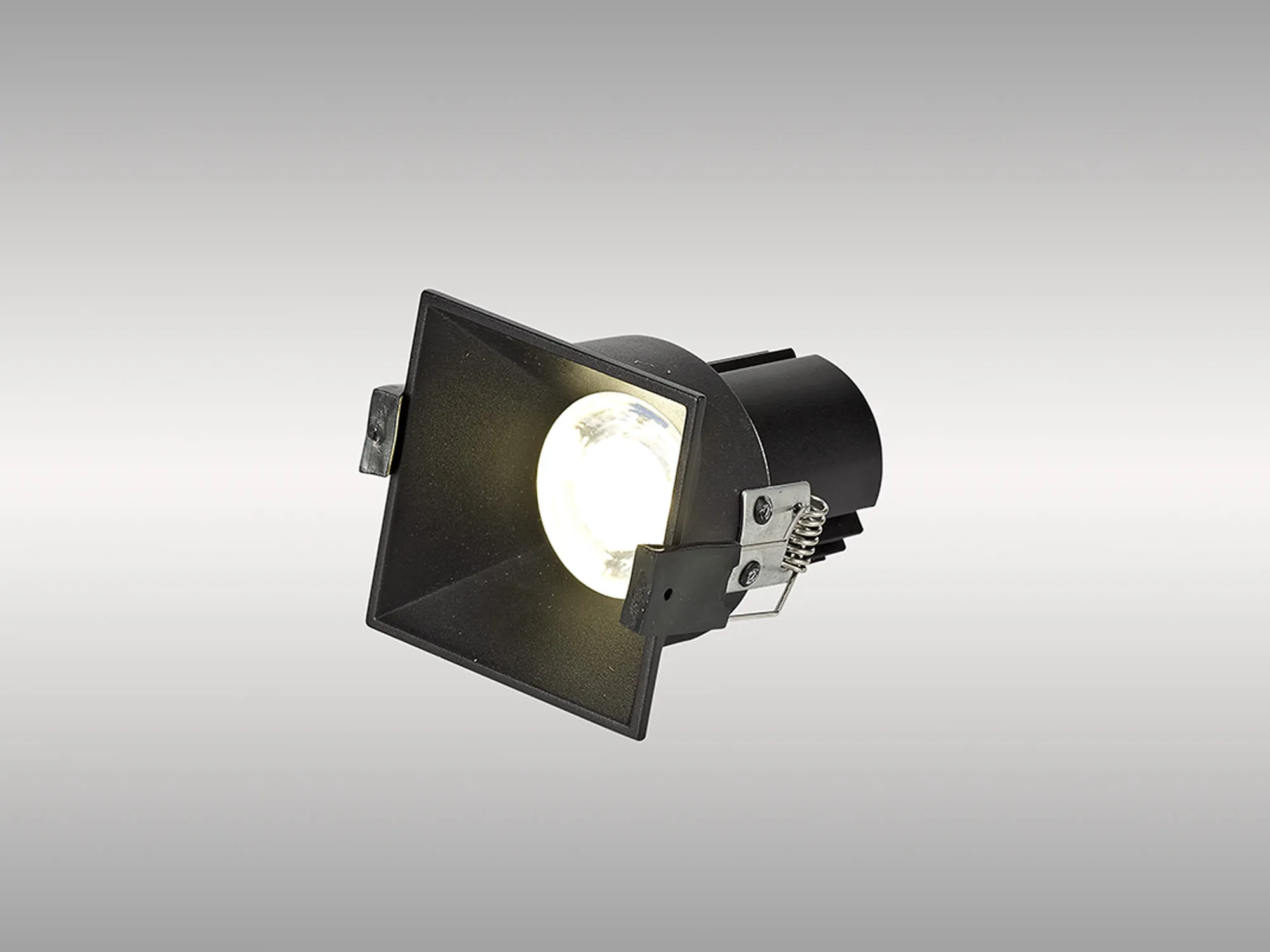 Biox 9 Tridonic Powered 9W 4000K 890lm 24° CRI>90 LED Engine Black Square Fixed Recessed Spotlight, IP20 DM201923  Dlux Biox 9